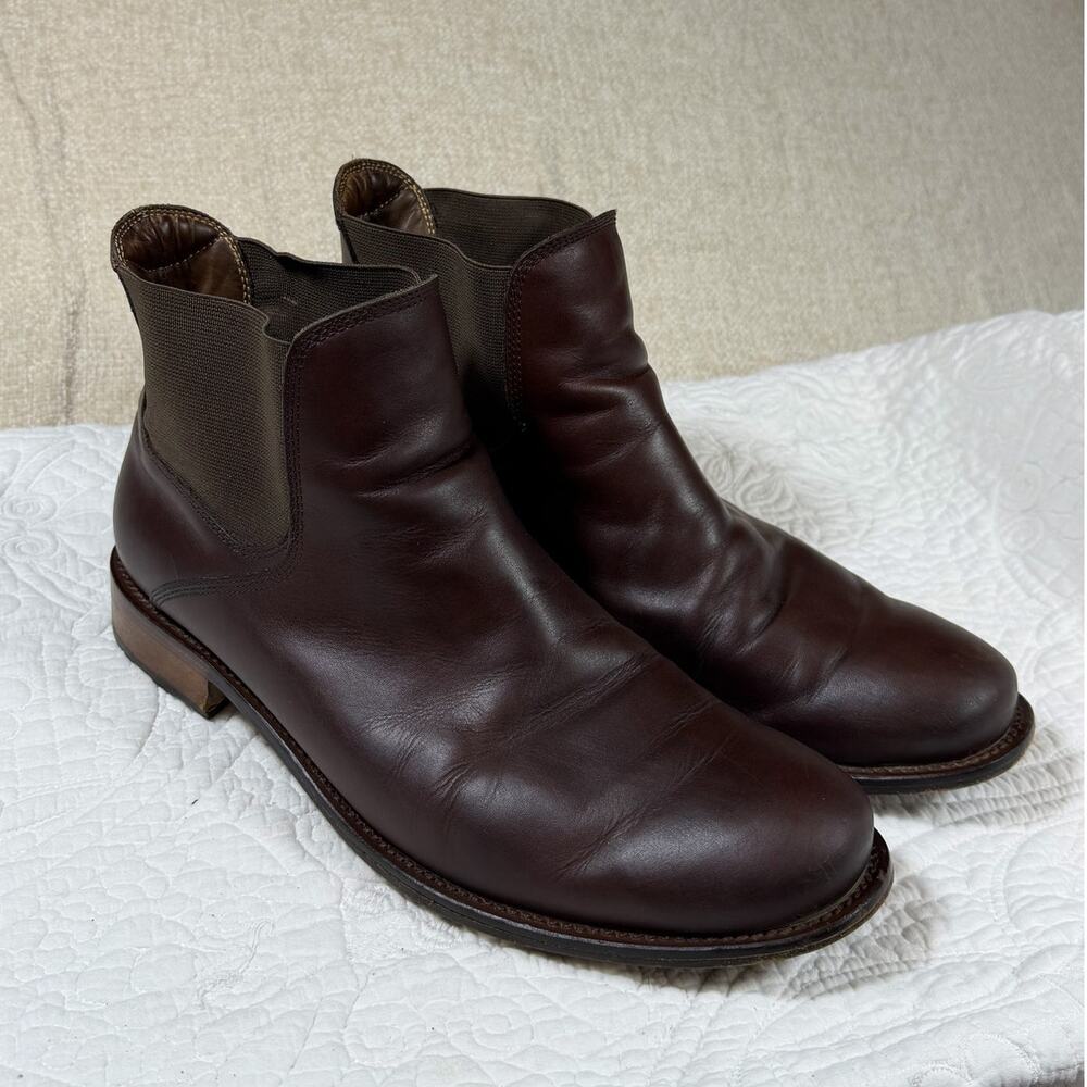 Trask Men's 10 Brown Leather Boots Premium Handcrafted Casual Dress Comfort